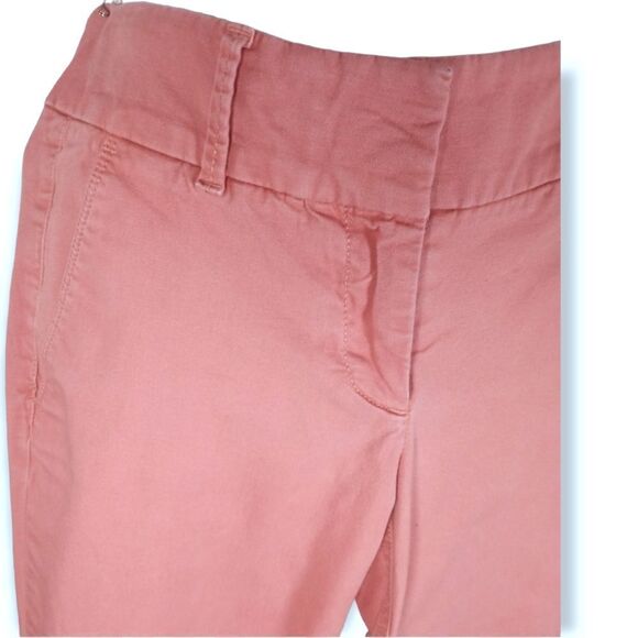 LOFT PINK/RUST SKINNY CHINO CROP PANTS SZ.0 EUC - Picture 2 of 6